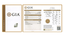 GIA鑽石鑑定報告書(小)